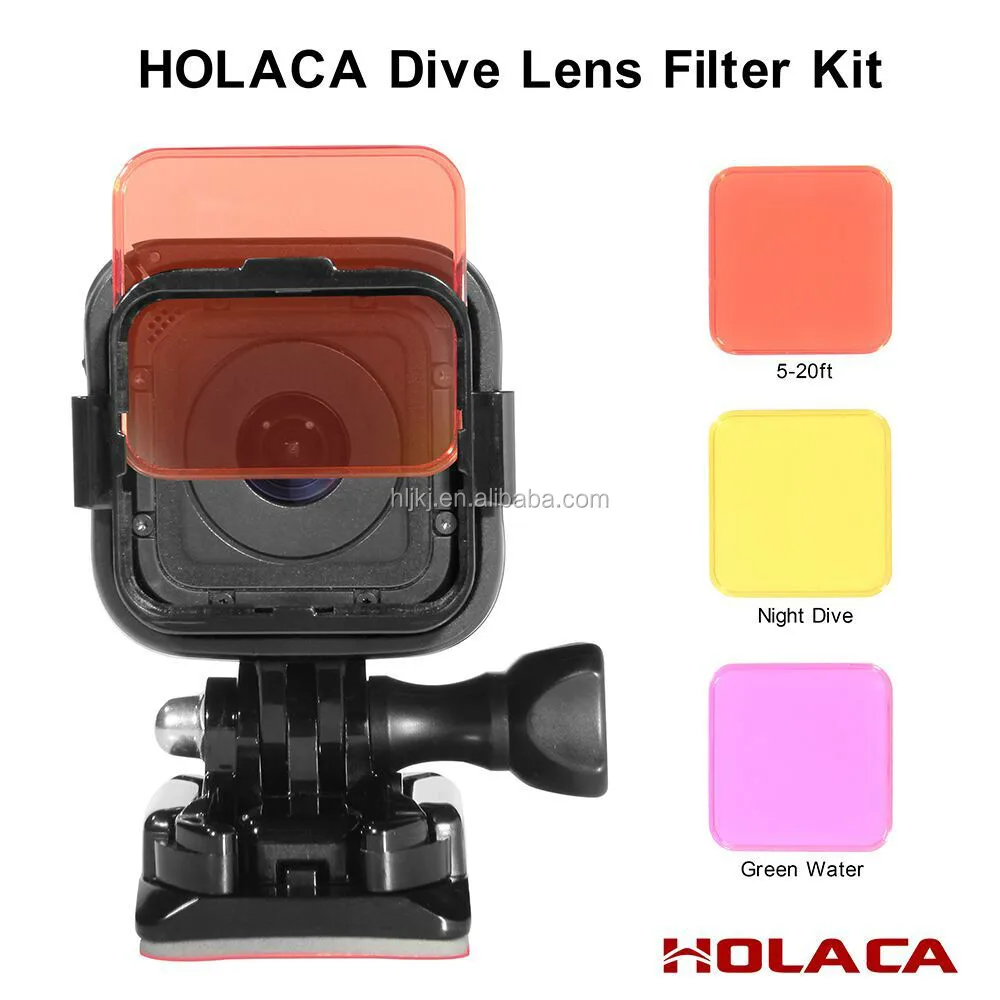 HOLACA Professional Colorful Switchable Diving Lens Filter For Gopro Hero 4 Session accessory only