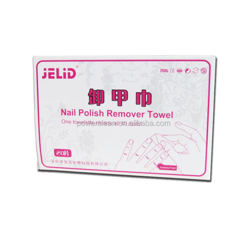 Nail Polish Remover Pad /Acetone Free Nail Polish Remover Disinfecting Wipe