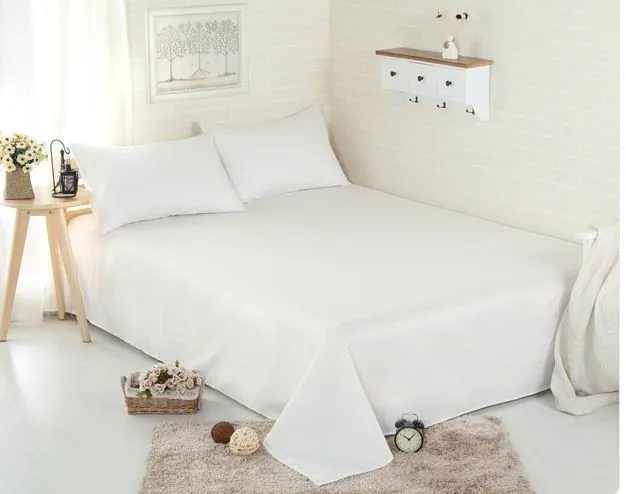 multi color 100% cotton sateen hotel flat sheet manufacturing in