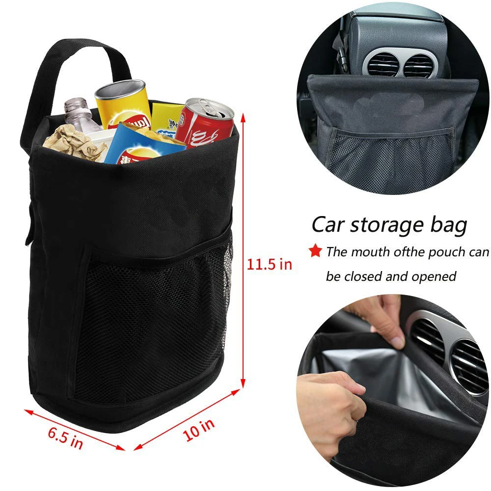 Car Trash Bag Car Trash Bin,Garbage Can Back Seat Organizer