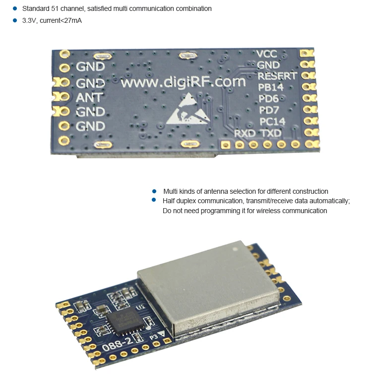 rf module 433 mhz Serial Passthrough Narrowband CC1120 Smart Medical Applications Rf Module