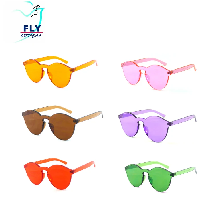 

Fashion unisex custom logo candy color clear sun glasses ladies colorful sunglasses