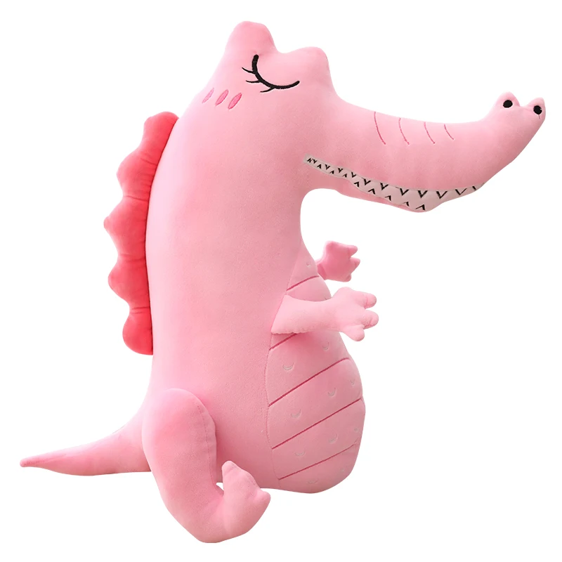 

Kawaii animal crocodile plush toy pink green for baby children gifts, Green;pink