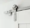 Industrial Style Gear Pattern Barn Wood Sliding Door Hardware,Gear Decorative Oil Rubbed Bronze Roller