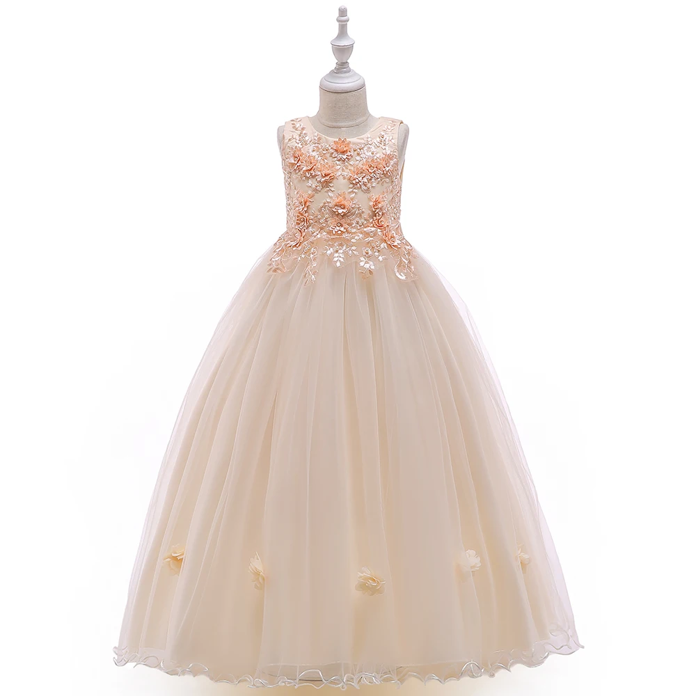 

MQATZ 12 Years Old Beautiful Princess Flower Girl Dress Children Gown Elegant Frock Design LP-212