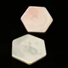 Marble gray Cup Coaster with shiny surface and cork cup Mats