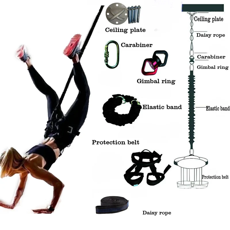 110kg Bungee Dance Pull Rope Fitness equipment Aerial Yoga Cord Pilates