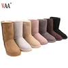 5825 Double Face Australian Sheepskin Antiskid TPR Sole Winter Factory Women Snow Boots Shoes