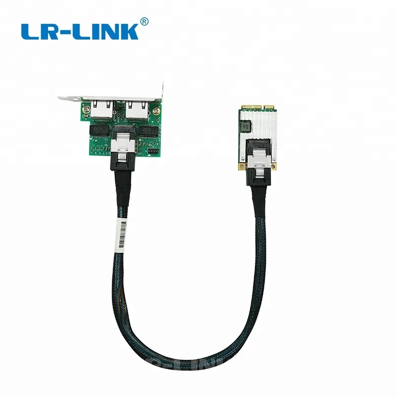 

Dual Port Copper RJ45 Connector Mini PCIe Gigabit 10/100/1000Mbps Ethernet Network Card Intel I350 Based