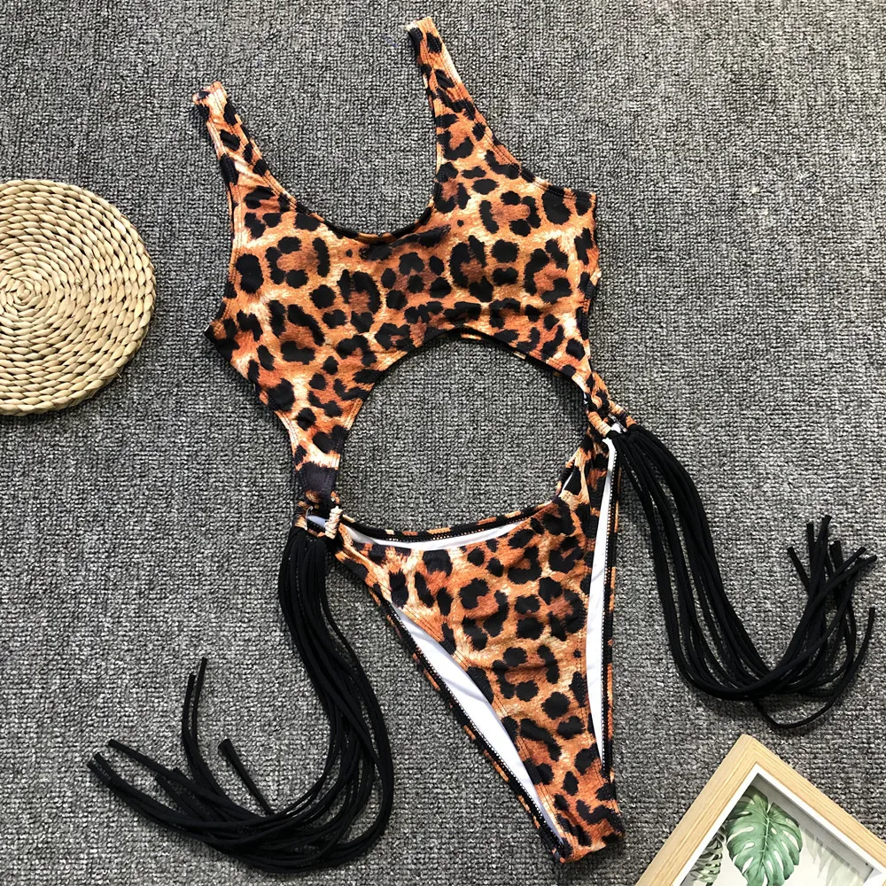 

2019 summer Leopard Beach Bikini Explosive One-piece Swimsuit 5colors, Flower