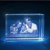 Blank Happy Family Photo Crystal Block For Family Table Decoration