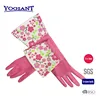latex glove with pattern,rubber glove with long cuff,kitchen glove with beautiful pattern
