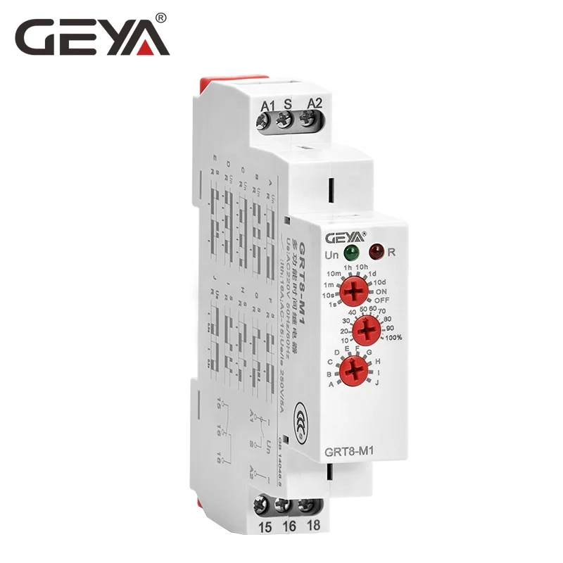 

GEYA Top Selling GRT8-M Multi Function Time Delay Relay AC 240V Delay off Timer multifunction relay cycle timer module