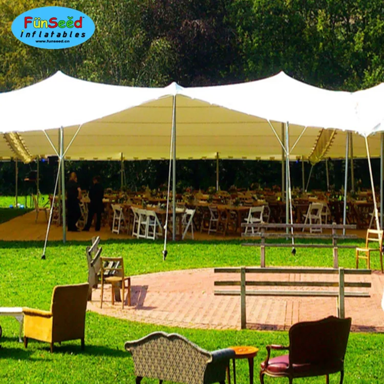 Clear span waterproof canvas fabric party stretch tent