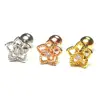 16G CZ Rose Flower Stud Ear Piercing Tragus Heilx Barbell Earring Korea Body Jewelry