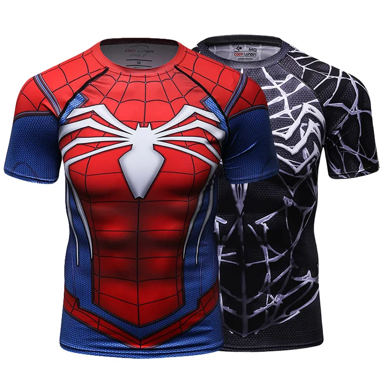 

Cody Lundin fitness marvel clothing superhero captain america short sleeve t shirt, Multi