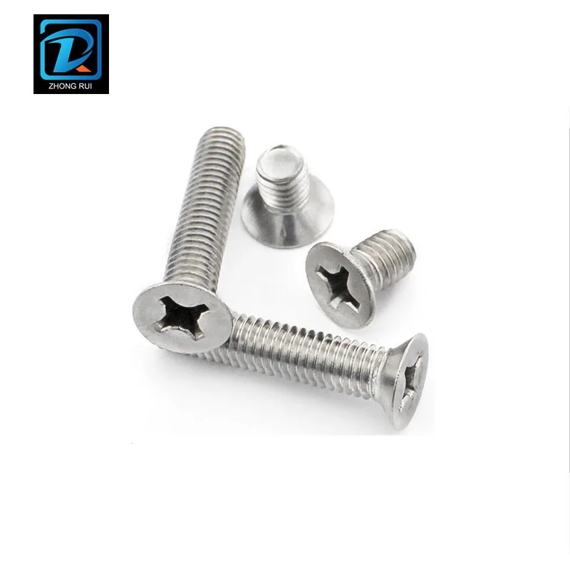 
304 Stainless Steel Phillips Flat Head Machine Screw 