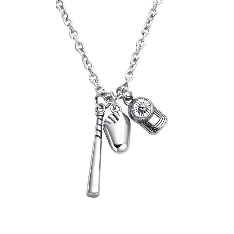 

Fashion stainless steel baseball glove cap jewelry necklaces, As picture shows