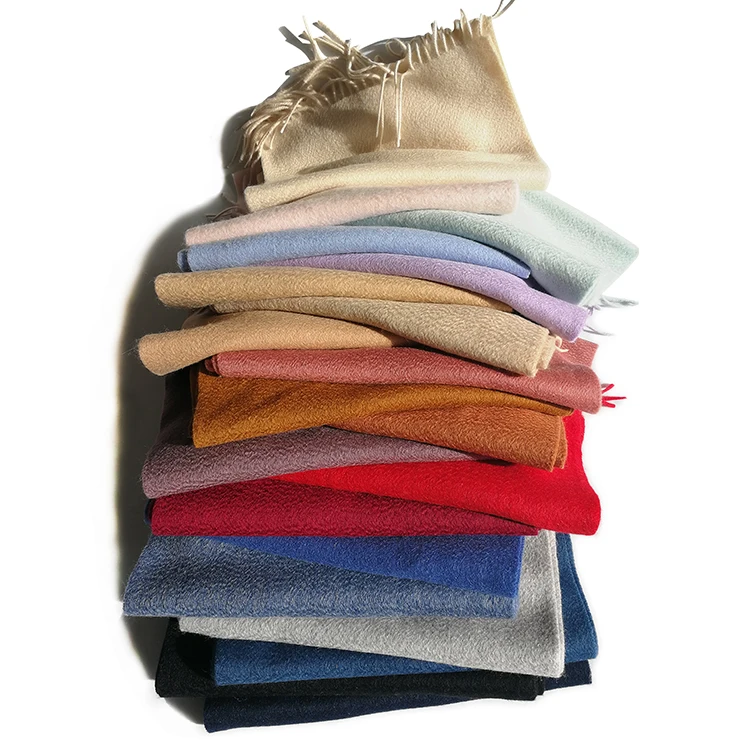 Brushed Scottish Cashmere Scarf Solid Color Cashmere Scarf