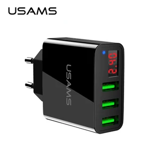 USAMS 3 Port USB Wall Charger LED Display