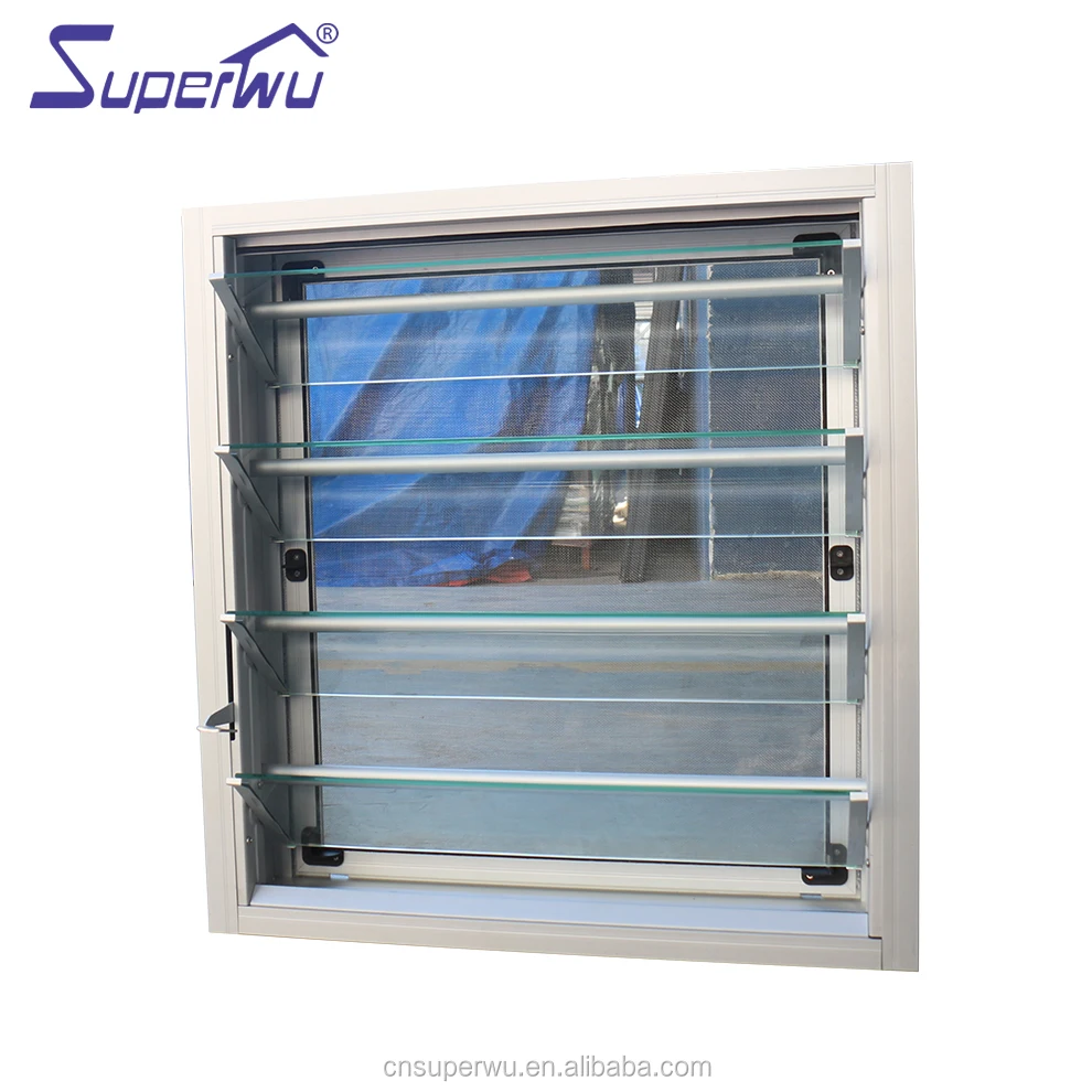 New design aluminium louver windows with guard against theft rod factory direct sale windows