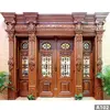 luxurious wholesale price exterior double swing oak security wood doors