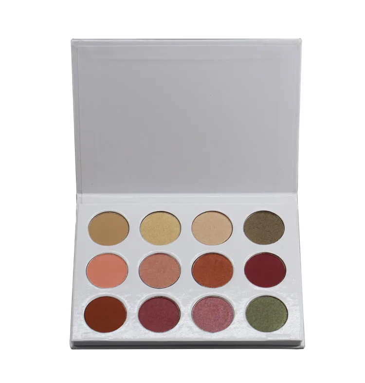 

12 Colors Case Wholesale Pigment Custom Makeup Eyeshadow Palettes