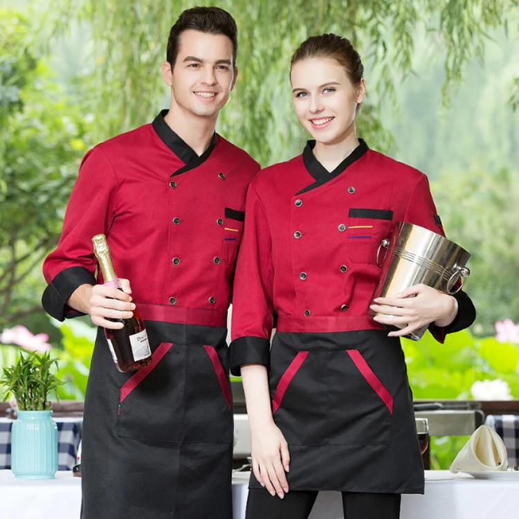 

Chef clothes overalls long sleeve waterproof autumn and winter clothing hotel catering kitchen chef cook uniform