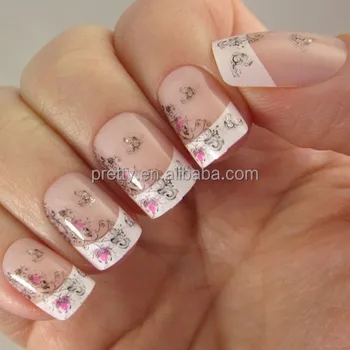 24pcs Pretty Floral Scroll Nails Are Dainty And Delightful Painted