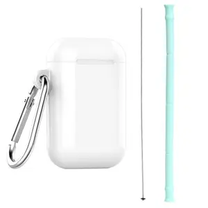 USENGKA Hot Selling Foldable Reusable Straw Drinking Straws Premium Food-Grade Collapsible Silicone Straws