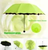 Compact Umbrellas for Rain and Wind with Met Water Begin Bloom and One Handed Operation