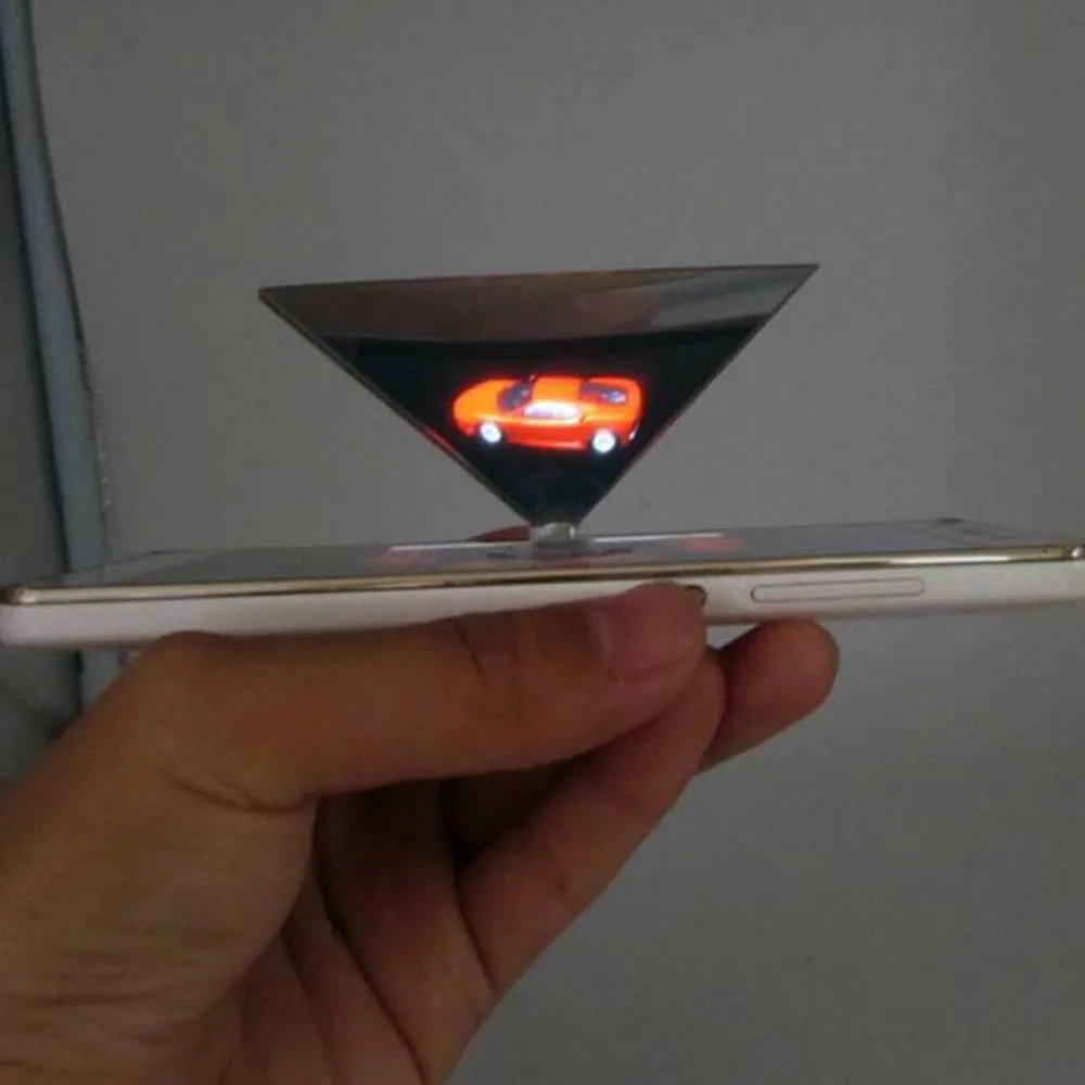 

Smartphone 3D holographic projector,Mini Pyramid Hologram for smartphone, 3D Hologram Display OEM logo, Black and clear