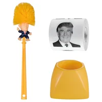 

2019 Fancy Long Handle Donald Trump Toilet Cleaning Cleaner Brush and paper donald trump toilet