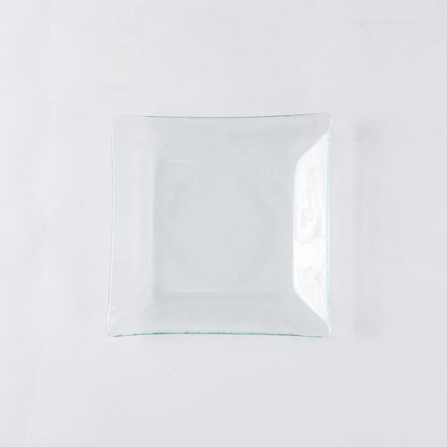 Clear Square Glass Charger Plate Fruit Glass Plate For Wedding Decoration Buy Clear Square