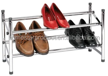 Homestar 2 Tier Stackable Metal Tubular Shoe Rack And 2 Tier Chrome Wire Shoes Storage Shoes Display Rack Buy 2 Tier Chrome Wire Shoes Storage And Shoes Display Rack 2 Tier Shoe Rack 3 Tier