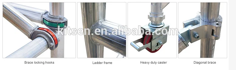 Aluminum Mobile  Scaffolding Tower For Building Construction