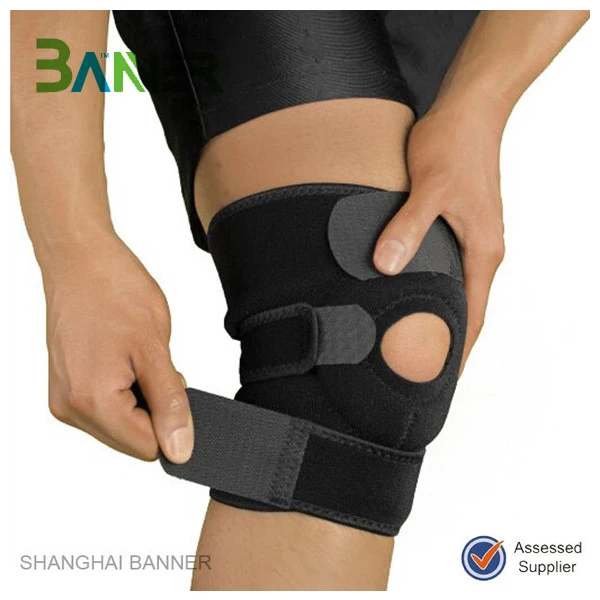 One Size Fit Sports Wear support black Neoprene adjustable knee brace