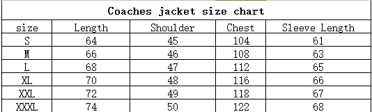 China Jacket Size Chart