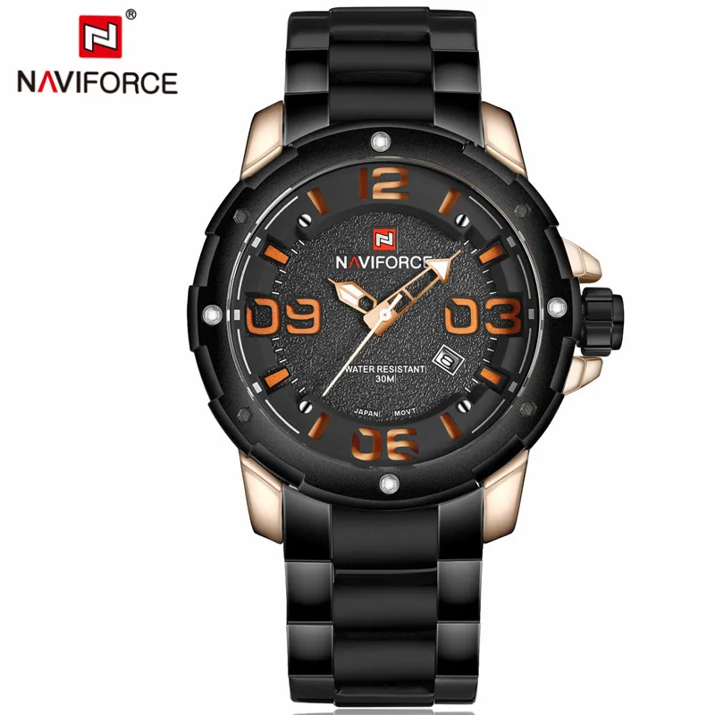 

2016 Steel Men Watches Sport Men's Quartz Watch 3Atm Waterproof Wristwatch, Black