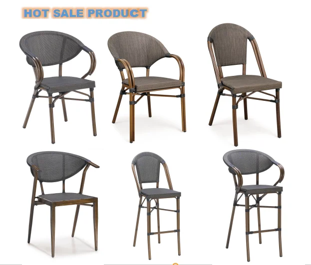 modern outdoor aluminium dining chairs for hot selling