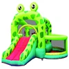 Cheap Inflatable Bouncer Castle With Slide, Frog Inflatable Castle Jumping Bouncer For Sale