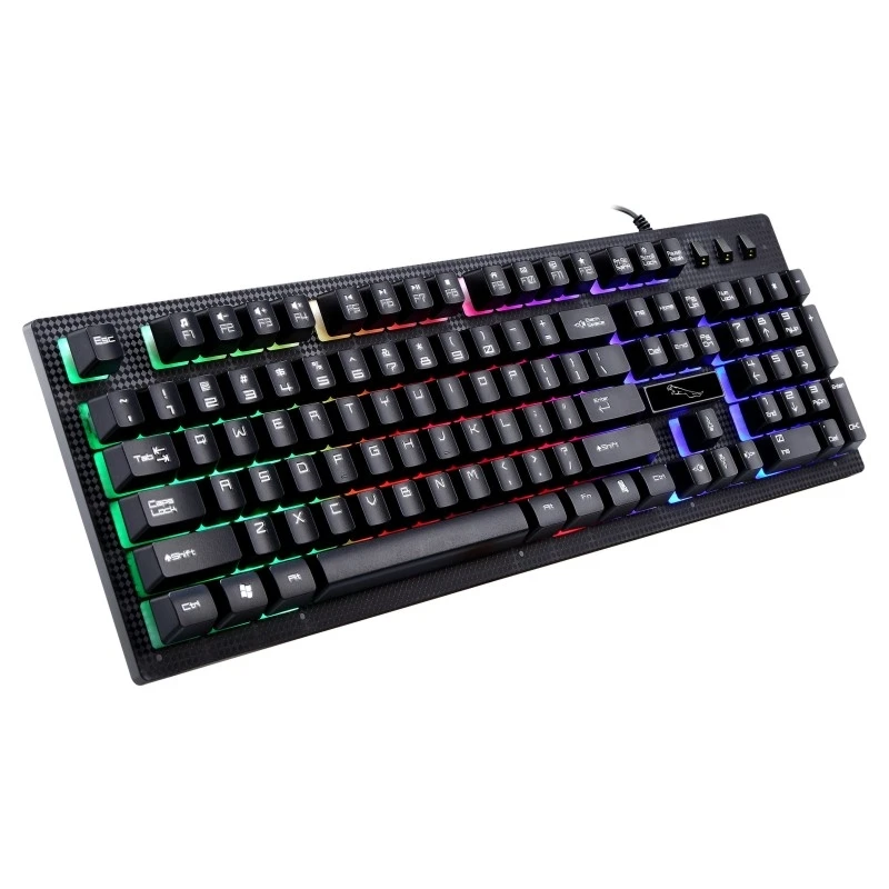 Black ZGB G20 104 Keys USB Wired Mechanical RGB Backlight Computer Keyboard Gaming Keyboard