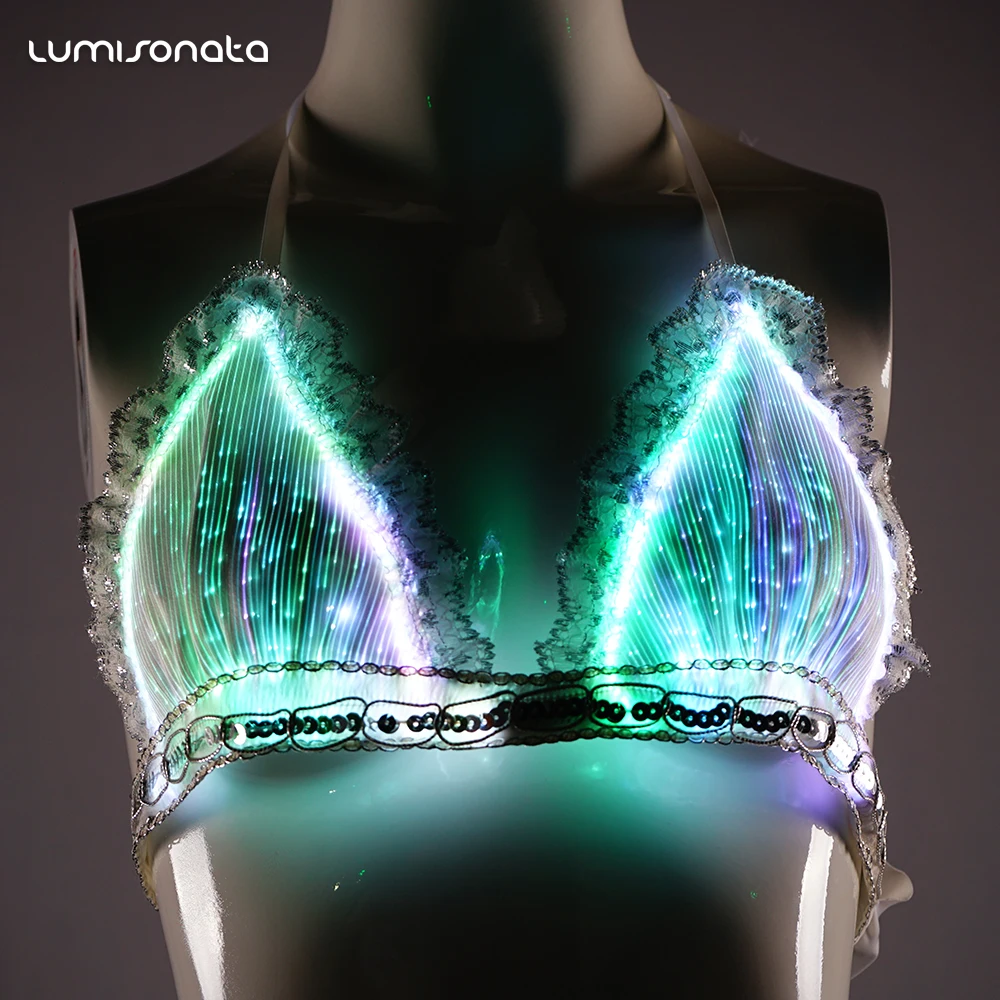 2019 Hot Sale Luminous Fashion Sexy Young Girls Glow In The Dark Women Sexy Underwear Lingerie 