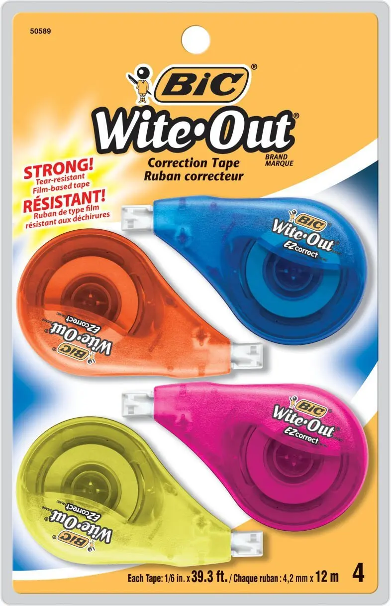 bic wite out redaction tape