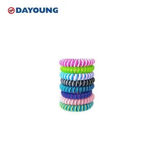 Image of Multi color EVA Polyethen 100% natural essence oil one size fit all waterproof Double colored mosquito repellent band