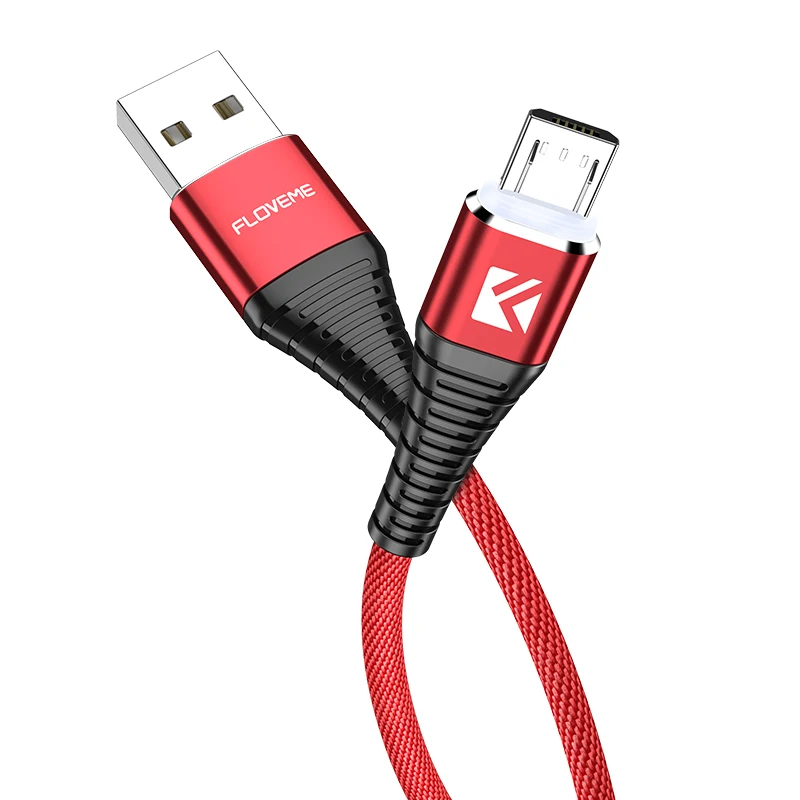 

Free Shipping 1 Sample OK FLOVEME High Tensile 1M Braided Data Sync Mobile Phone Charger Micro Usb Charging Cable