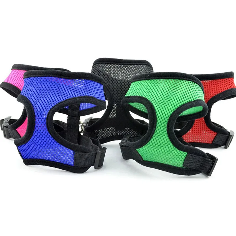 

Breathable Pet Mesh Harness Outdoor Dog Harness Vest Simple Style XS-XL, Blue , black , red,yellow , blue