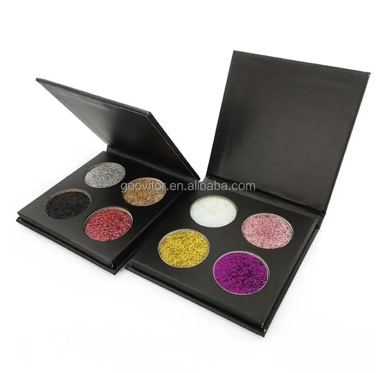 

OEM 4 colors cosmetic pressed glitter powder shimmer glitter eyeshadow palette