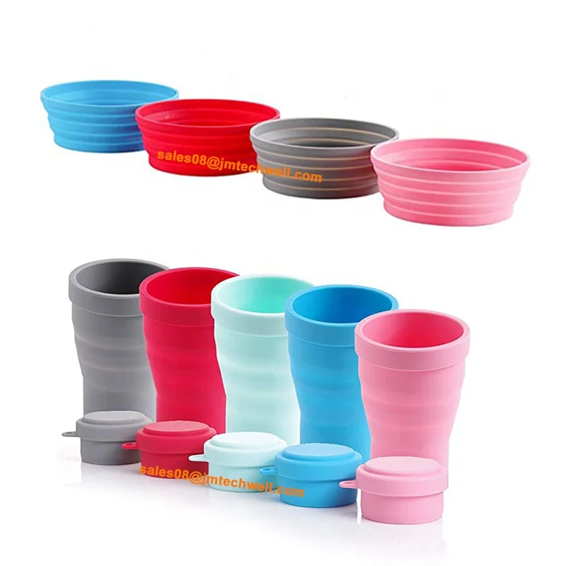 Fda / Lfgb Large Silicone Collapsible Travel Cup And Bowl Set For