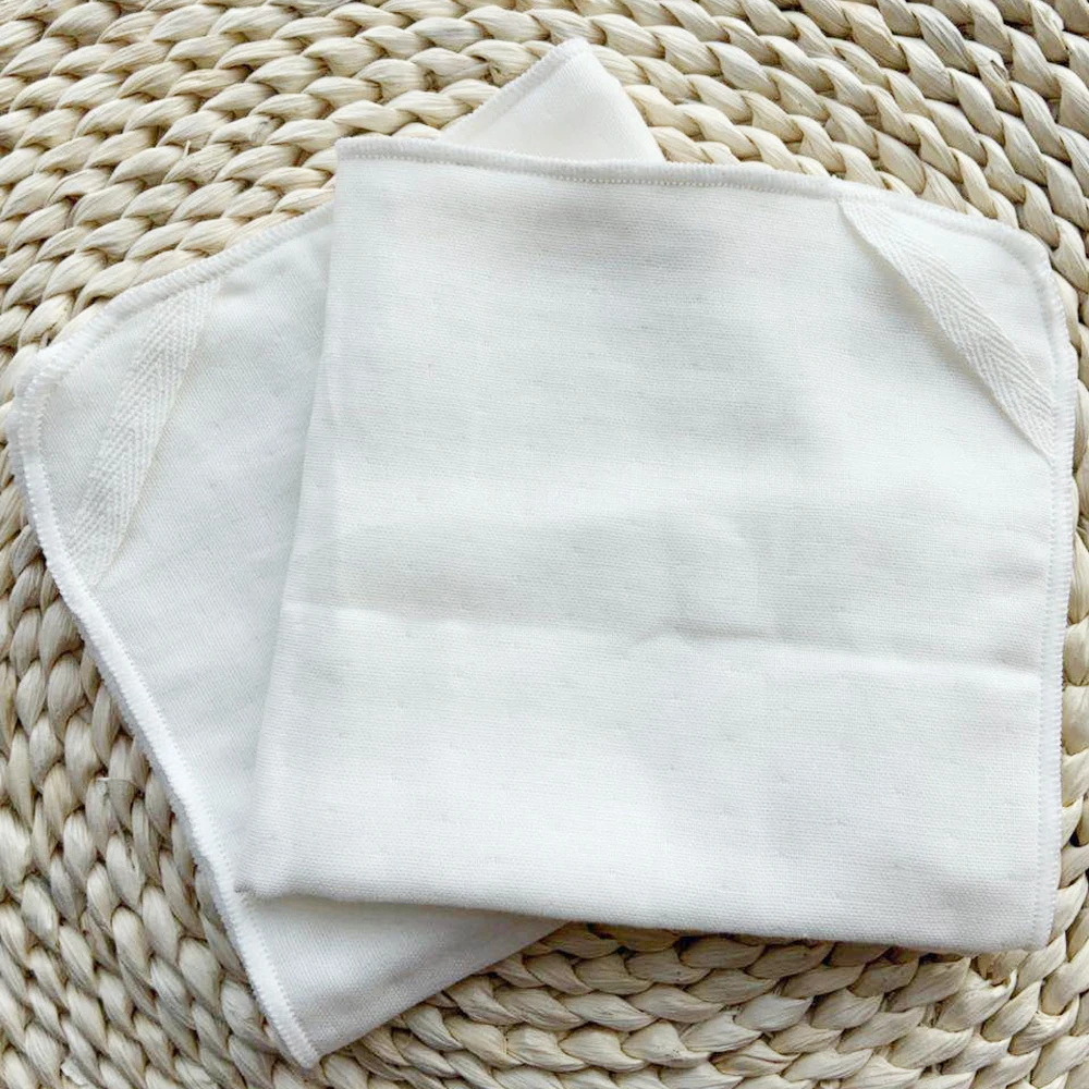 
Hand face towel 100% cotton muslin 30*30c white color for Baby Kids Children muslin Handkerchief washcloth set 